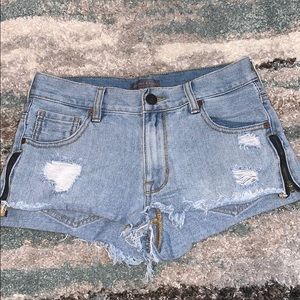 Distressed Denim Short